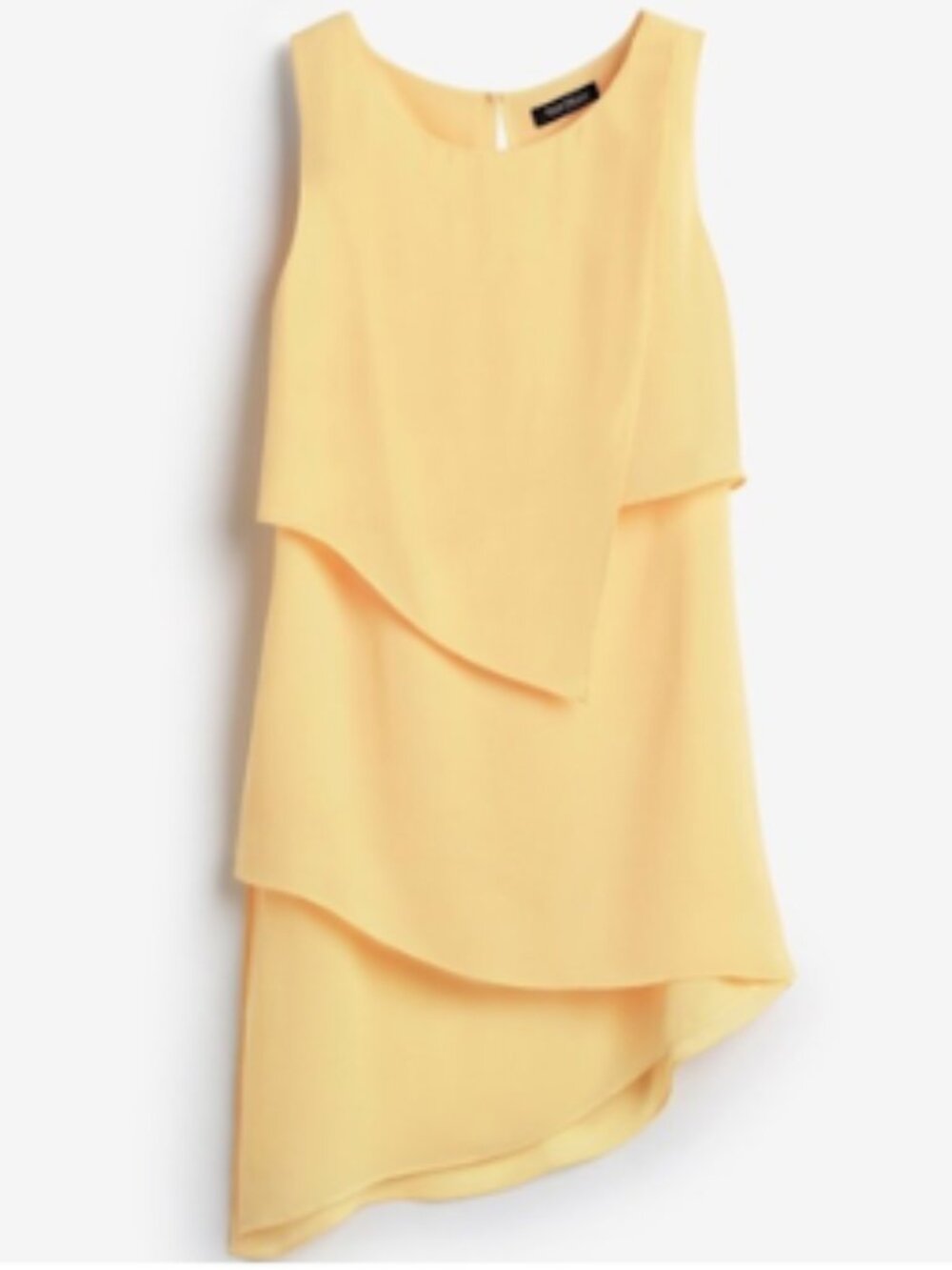 White House Black Market Women's Asymmetric Layered Look Tunic Size L Yellow